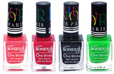 Bonjour Paris Nail Lacquer Super Stay Light Pink, Pink, Black, Neon Green(Pack of 4)
Bonjour Paris Nail Lacquer Super Stay Light Pink, Pink, Black, Neon Green(Pack of 4)