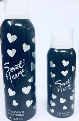 Sweet Heart BLACK Body Spray - For Women(100 ml, Pack of 2)