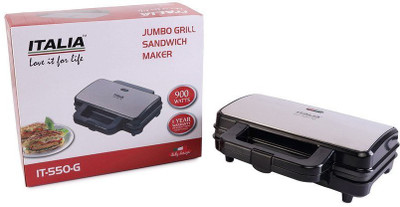 ITALIA IT-551S 900W Jumbo Sandwich maker Griller Press Snack Maker Grill Grill(Black)
ITALIA IT-551S 900W Jumbo Sandwich maker Griller Press Snack Maker Grill Grill(Black)
