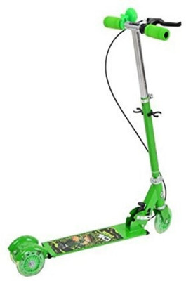 MTS Heavy Metallic 3 Wheel Height Adjustable Scooter, Green new Scooter(Green)
