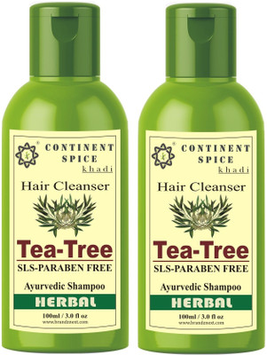 Continent Spice Khadi Tea Tree Herbal Hair Cleanser- (SLS & Paraben Free) CS682005(200)