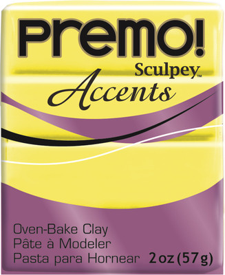 Polyform Premo Sculpey Polymer Clay 2Oz - Fluorescent Yellow
