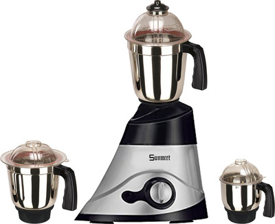 Sunmeet MG18 TA 3 ( 1 Large Jar, 1 Medium Jar and 1 Chuntey Jar ) 750 W Mixer Grinder(Black, Silver, 3 Jars)
Sunmeet MG18 TA 3 ( 1 Large Jar, 1 Medium Jar and 1 Chuntey Jar ) 750 W Mixer Grinder(Black, Silver, 3 Jars)