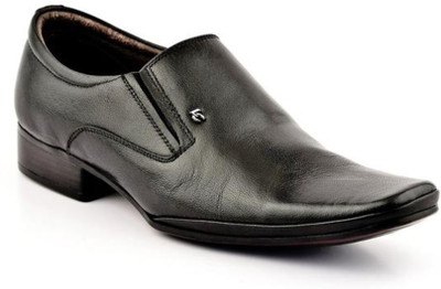 Lee Cooper Men Genuine Leather Slip On Shoes For Men(Black, Black p1