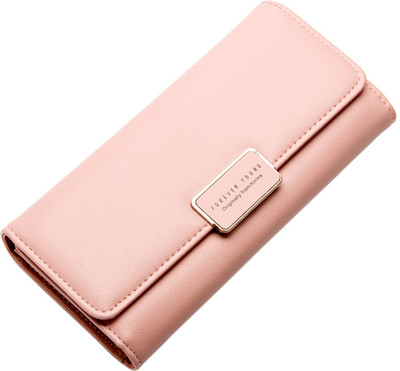 Robustrion Women Pink Artificial Leather Wallet(10 Card Slots)