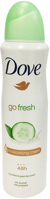 Dove Go Fresh 1/4 Moisturising Cream 48h Cucumber & Green Tea Scent Deodorant Deodorant Spray - For Men & Women(250 ml)
Dove Go Fresh 1/4 Moisturising Cream 48h Cucumber & Green Tea Scent Deodorant Deodorant Spray - For Men & Women(250 ml)