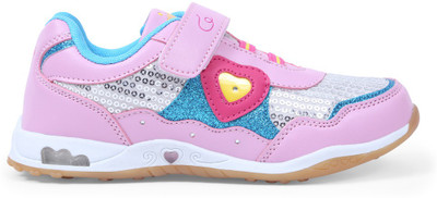 Lilliput Girls Velcro Sneakers(Pink