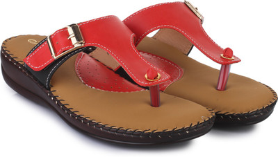 Adorn Women Red Flats