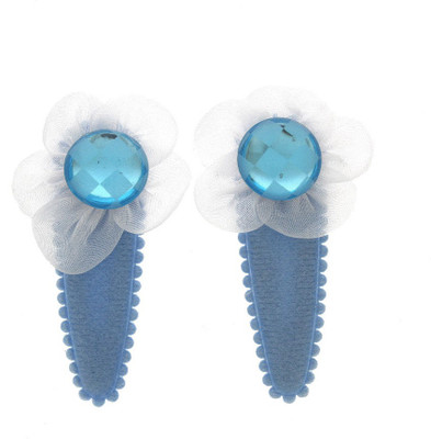 Anuradha Art Jewellery Side Pin Tic Tac Clip(Blue)