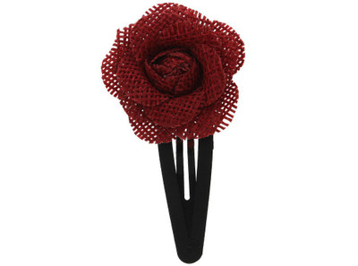 Anuradha Art Jewellery Side Pin Tic Tac Clip(Red)