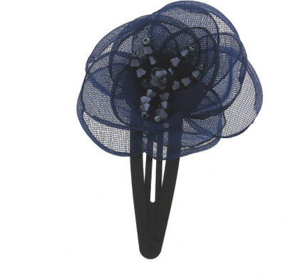 Anuradha Art Jewellery Side Pin Tic Tac Clip(Blue)