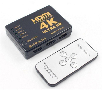Easypro ™ 4K Ultra HD 3D 3 Port HDMI Splitter Switch Hub HDTV Video with Remote Control Media Streaming Device(Black)
Easypro ™ 4K Ultra HD 3D 3 Port HDMI Splitter Switch Hub HDTV Video with Remote Control Media Streaming Device(Black)