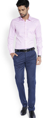 Raymond Men's Solid Formal Red Shirt