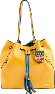 Chumbak Women Casual Yellow PU Tote