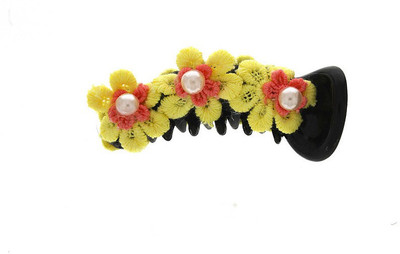 Anuradha Art Jewellery Banana Clip Banana Clip(Yellow)