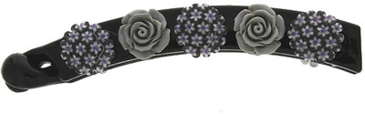 Anuradha Art Jewellery Banana Clip Banana Clip(Black, Grey)