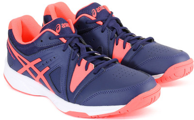 Asics GEL - GAMEPOINT Running Shoes For Men(Blue, Pink, Indbl/dv pk/wt