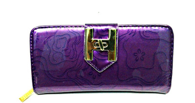 Bidgap Women Purple Artificial Leather Wallet(4 Card Slots)