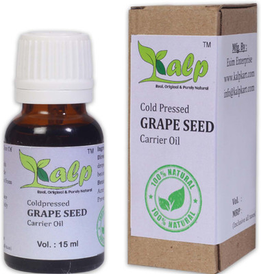 Kalp Grapeseed oil -100% Natural Moisturizer & Antioxidant For Skin, Hair & Nails Presence Of Vitamins E, C & D(15 ml)
Kalp Grapeseed oil -100% Natural Moisturizer & Antioxidant For Skin, Hair & Nails Presence Of Vitamins E, C & D(15 ml)
