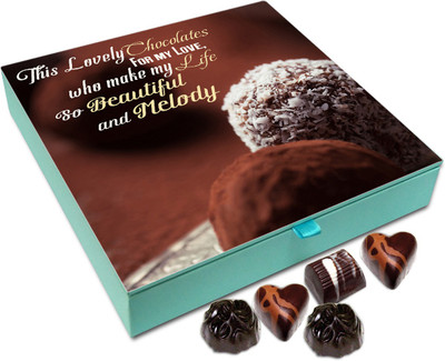 Chocholik Gift Box - Lovely Chocolates For The One Who Makes My Life Beautiful Chocolate Box - 9pc Truffles(108 g)
Chocholik Gift Box - Lovely Chocolates For The One Who Makes My Life Beautiful Chocolate Box - 9pc Truffles(108 g)