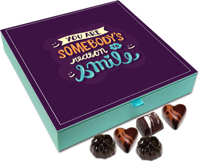 Chocholik Gift Box - You Are Somebody's Reason To Smile Chocolate Box - 9pc Truffles(108 g)