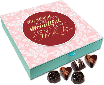 Chocholik Gift Box - My World Is Brighter Because Of You Chocolate Box - 9pc Truffles(108 g)
Chocholik Gift Box - My World Is Brighter Because Of You Chocolate Box - 9pc Truffles(108 g)