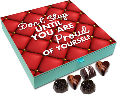 Chocholik Gift Box - Don't Stop until You Are Proud Of Yourself Chocolate Box - 9pc Truffles(108 g)
Chocholik Gift Box - Don't Stop until You Are Proud Of Yourself Chocolate Box - 9pc Truffles(108 g)