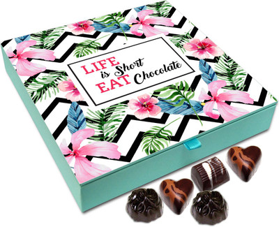 Chocholik Gift Box - Life Is Short Eat Chocolate Chocolate Box - 9pc Truffles(108 g)
Chocholik Gift Box - Life Is Short Eat Chocolate Chocolate Box - 9pc Truffles(108 g)