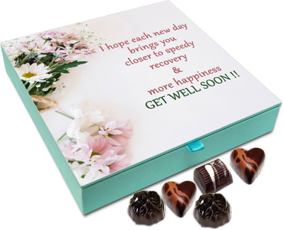 Chocholik Gift Box - I Hope Each Day Brings You Closer To Speedy Recovery Chocolate Box - 9pc Truffles(108 g)
Chocholik Gift Box - I Hope Each Day Brings You Closer To Speedy Recovery Chocolate Box - 9pc Truffles(108 g)