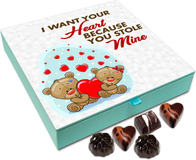 Chocholik Gift Box - I Want Your Heart Because You Stole Mine Chocolate Box - 9pc Truffles(108 g)
Chocholik Gift Box - I Want Your Heart Because You Stole Mine Chocolate Box - 9pc Truffles(108 g)