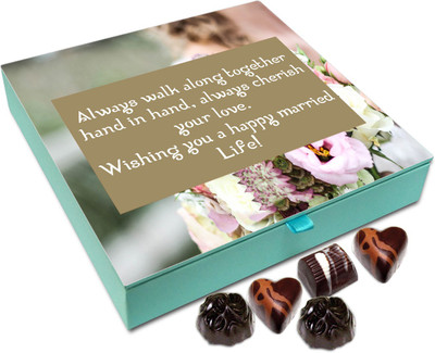 Chocholik Gift Box - Wishing You a Happy Married Life Chocolate Box - 9pc Truffles(108 g)
Chocholik Gift Box - Wishing You a Happy Married Life Chocolate Box - 9pc Truffles(108 g)