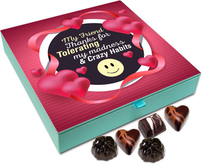 Chocholik Gift Box - Thanks For Tolerating My Madness Chocolate Box - 9pc Truffles(108 g)
Chocholik Gift Box - Thanks For Tolerating My Madness Chocolate Box - 9pc Truffles(108 g)