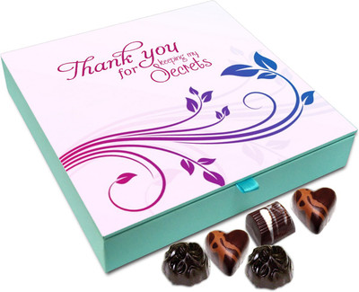 Chocholik Gift Box - Thank You for Keeping My Secrets Chocolate Box - 9pc Truffles(108 g)
Chocholik Gift Box - Thank You for Keeping My Secrets Chocolate Box - 9pc Truffles(108 g)