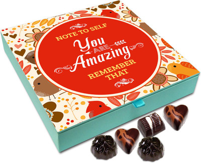 Chocholik Gift Box - Always Remember That You Are Awesome Chocolate Box - 9pc Truffles(108 g)
Chocholik Gift Box - Always Remember That You Are Awesome Chocolate Box - 9pc Truffles(108 g)
