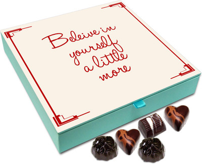 Chocholik Gift Box - Believe In Yourself A Little More Chocolate Box - 9pc Truffles(108 g)
Chocholik Gift Box - Believe In Yourself A Little More Chocolate Box - 9pc Truffles(108 g)