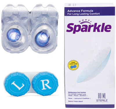 Sparkle 1 Pair ( Aqua Blue ) Zero Power Monthly(Zero Power, Colored Contact Lenses, Pack of 1)
Sparkle 1 Pair ( Aqua Blue ) Zero Power Monthly(Zero Power, Colored Contact Lenses, Pack of 1)