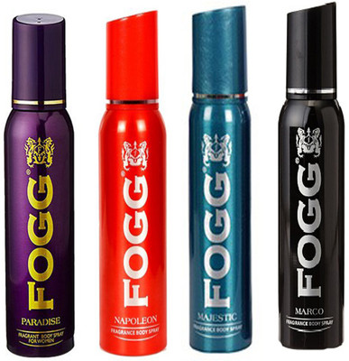 Fogg MARCO DEODORANT 120 ML+NAPOLEON DEODORANT 120 ML+MAJESTIC DEODORANT 120 ML+PARADISE DEODORANT 120 ML Deodorant Spray - For Men & Women(120 ml, Pack of 4)
Fogg MARCO DEODORANT 120 ML+NAPOLEON DEODORANT 120 ML+MAJESTIC DEODORANT 120 ML+PARADISE DEODORANT 120 ML Deodorant Spray - For Men & Women(120 ml, Pack of 4)