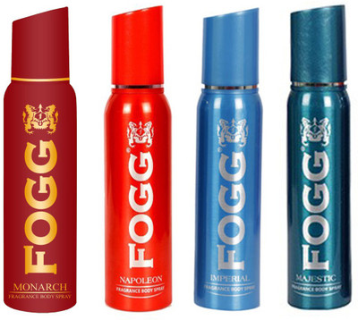 Fogg NAPOLEON DEODORANT 120 ML+ MAJESTIC DEODORANT 120 ML+IMPERIAL DEODORANT 120 ML+MONARCH DEODORANT 120 ML Deodorant Spray - For Men & Women(120 ml, Pack of 4)
Fogg NAPOLEON DEODORANT 120 ML+ MAJESTIC DEODORANT 120 ML+IMPERIAL DEODORANT 120 ML+MONARCH DEODORANT 120 ML Deodorant Spray - For Men & Women(120 ml, Pack of 4)