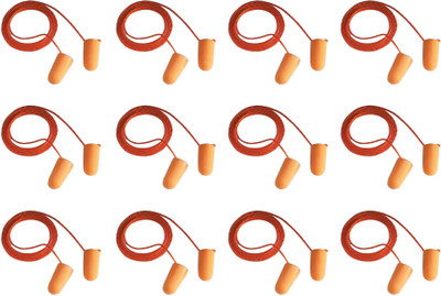 Vezual 3M 1110 Disposable ( Pack of 12 ) Ear Plug & Nose Clip(Orange)