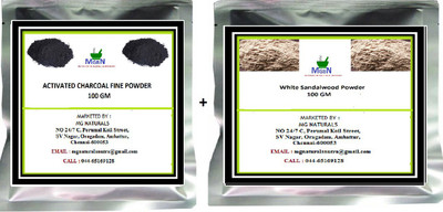 MGBN Activated Charcoal Powder (100 gm) and Sandalwood Face Pack Powder (100 gm) Combo Set (200 gm)(200 g)