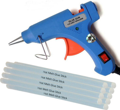 Yashmit Blue 20 Watt with 9 Hot Melt Glue Sticks Standard Temperature Corded Glue Gun(7 mm)
