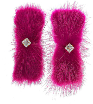 Anuradha Art Jewellery Side Pin Tic Tac Clip(Pink)