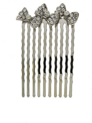 Anuradha Art Jewellery Side Pin Hair Clip(Silver)