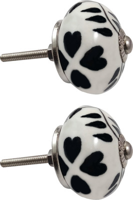 India Meets India 105HODN00001 Ceramic Cabinet/Draw Knob(Multicolor Pack of 2)