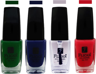 Flickr EXTRA SHINE and SPEED DRY Nail Polish Green,Blue,Top Coat,Sweet Pink(Pack of 4)
Flickr EXTRA SHINE and SPEED DRY Nail Polish Green,Blue,Top Coat,Sweet Pink(Pack of 4)