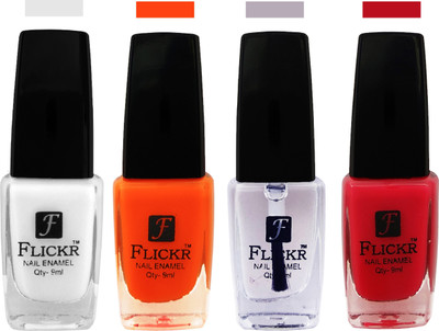 Flickr EXTRA SHINE and SPEED DRY Nail Polish White,Orange,Top Coat,Sweet Pink(Pack of 4)
Flickr EXTRA SHINE and SPEED DRY Nail Polish White,Orange,Top Coat,Sweet Pink(Pack of 4)