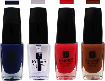 Flickr EXTRA SHINE and SPEED DRY Nail Polish Blue,Top Coat,Sweet Pink,Brown(Pack of 4)
Flickr EXTRA SHINE and SPEED DRY Nail Polish Blue,Top Coat,Sweet Pink,Brown(Pack of 4)