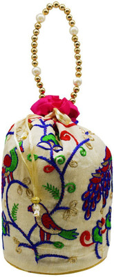 Bagaholics Ethnic Silk Clutch Potli Batwa Pouch Bag with Embroidery work Gift For Women Potli(Pink)
Bagaholics Ethnic Silk Clutch Potli Batwa Pouch Bag with Embroidery work Gift For Women Potli(Pink)