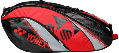Yonex 6 in 1 BAG - SUNR BA01TG BT6 S Badminton Bag(Red, Kit Bag, Black;red
