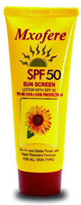 Mxofere SPF 50 Sun Block Lotion with UVA + UVB Protection For All Skin 100 ml. - SPF 50 PA+++(100 g)
Mxofere SPF 50 Sun Block Lotion with UVA + UVB Protection For All Skin 100 ml. - SPF 50 PA+++(100 g)